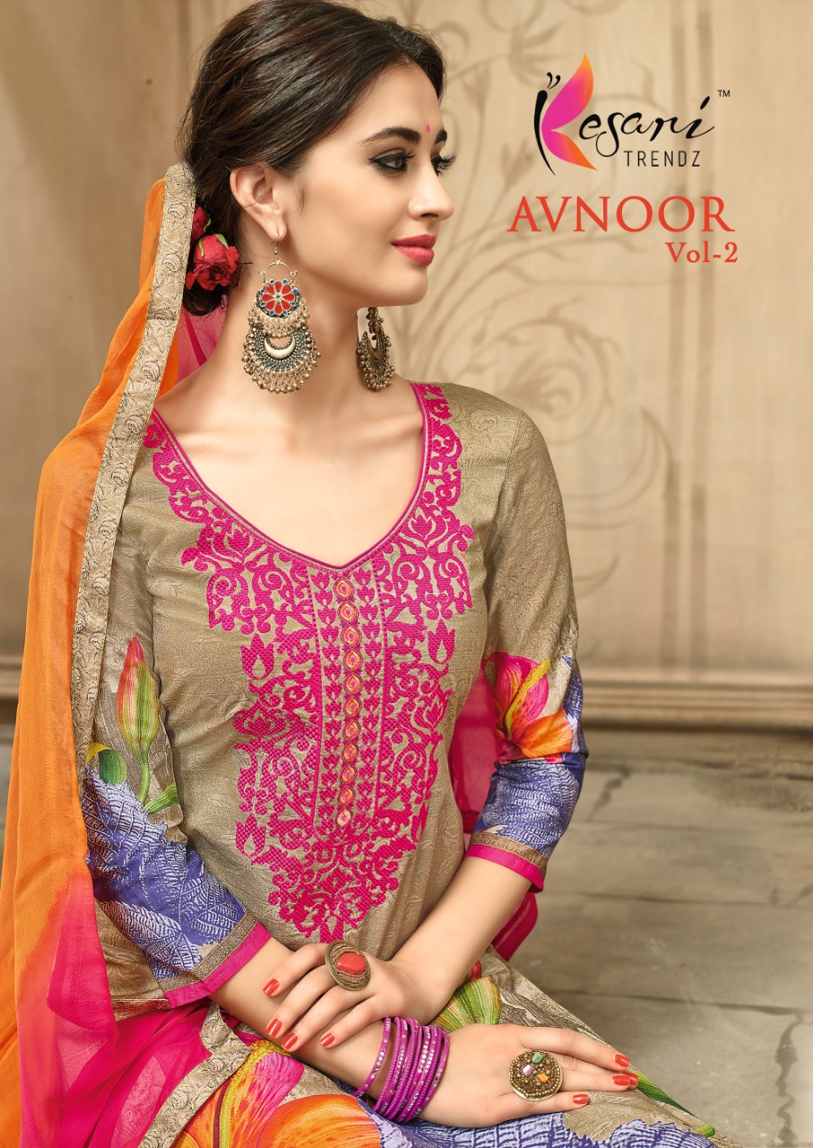 Kesari Avnoor Vol 2 Pure Cambric Cotton Embroidery Wholesale