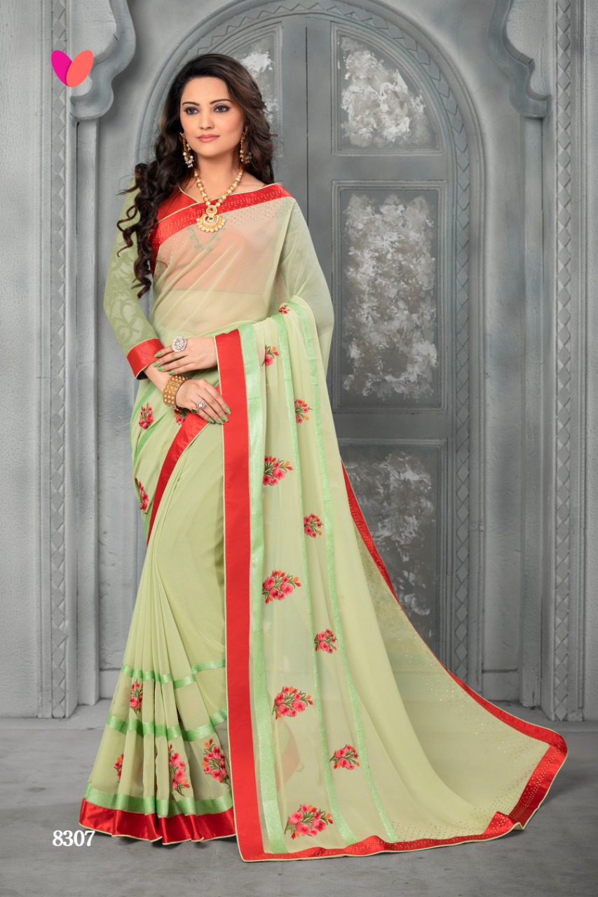Mintorsi Party Wear Embroidered Saree Wholesale