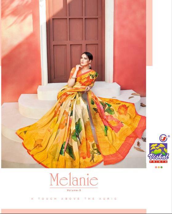 Vishal Melanie Vol 3 Designer Gorgette Sarees Wholesale