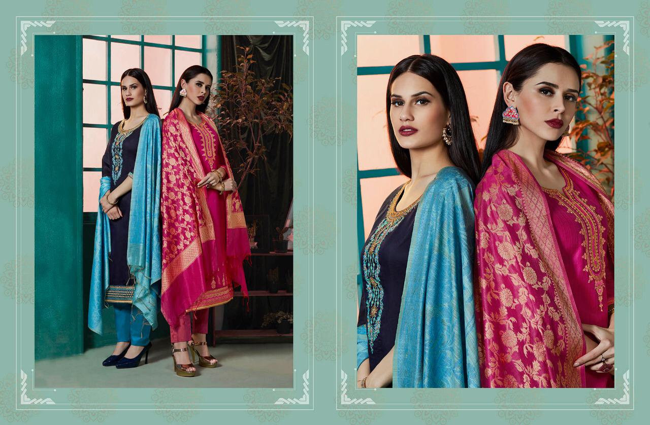 Kessi Fabrics Aabhushan Vol 3 Khatli Work Suit Wholesale
