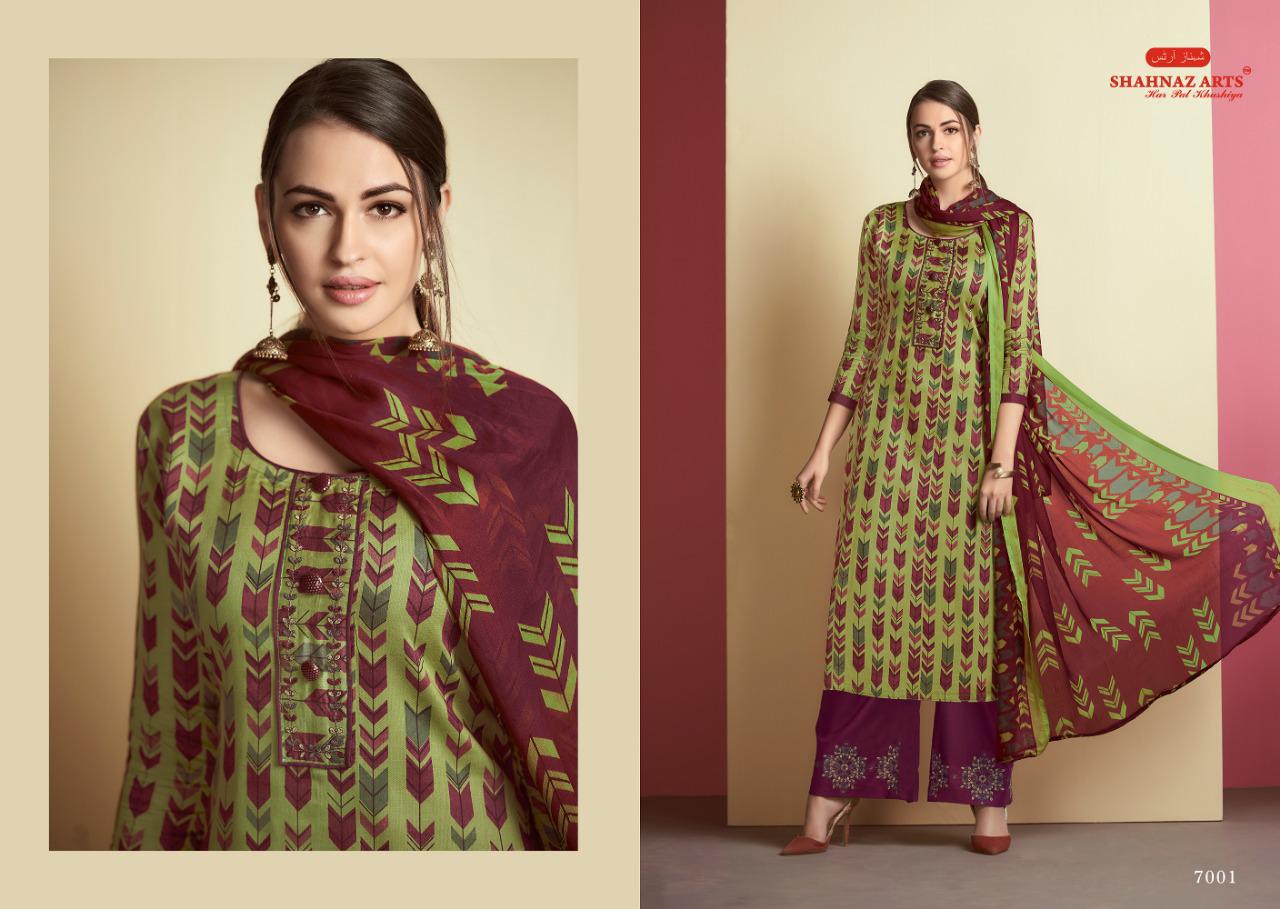 Shahnaz Arts Safeera Designer Cotton Embroidery Suit