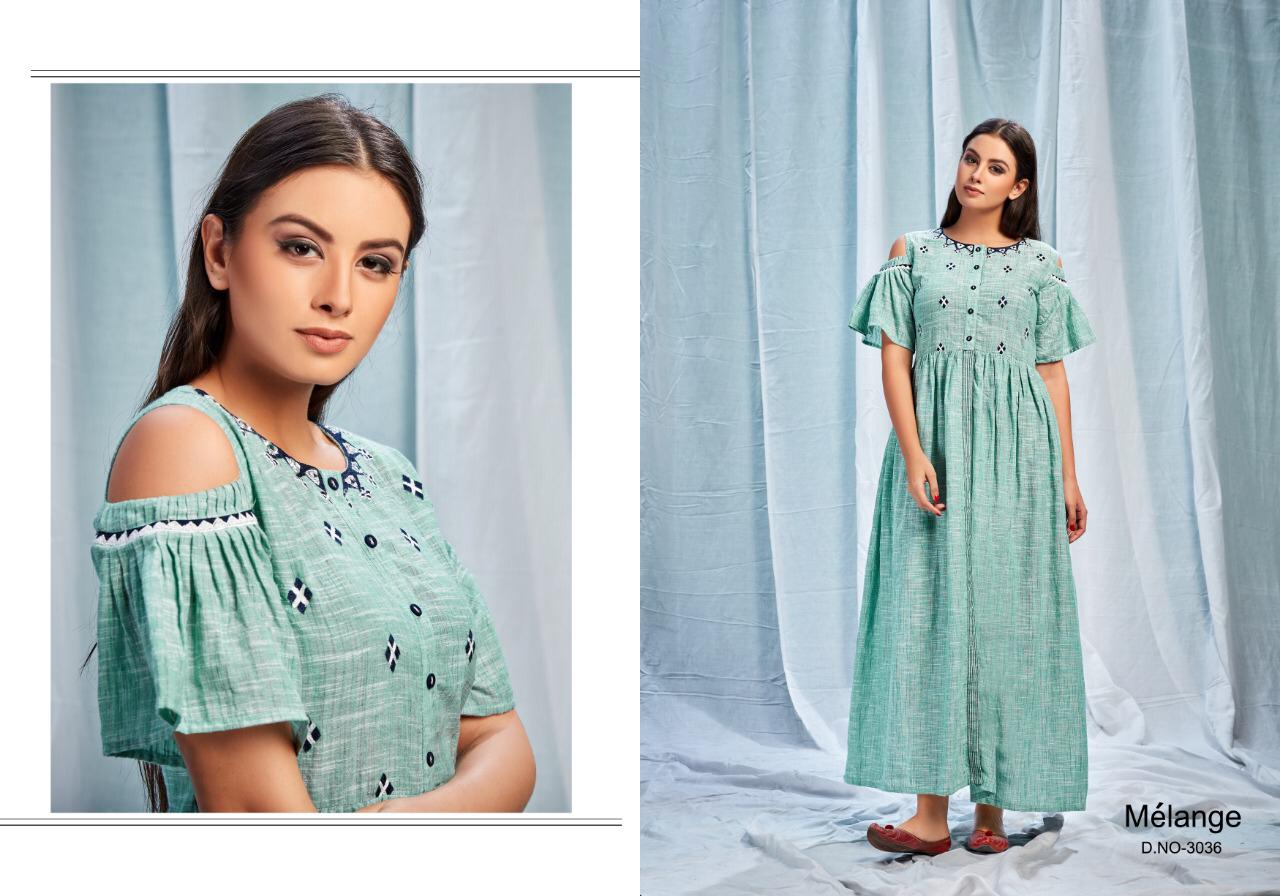 Mrigya Clothing Melange Designer Embrodery Kurtis Wholesale