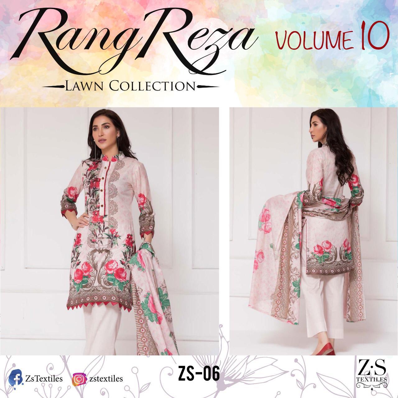 Rangreza Lawn Vol 10 Original Pakistani Suits Wholesale Lot