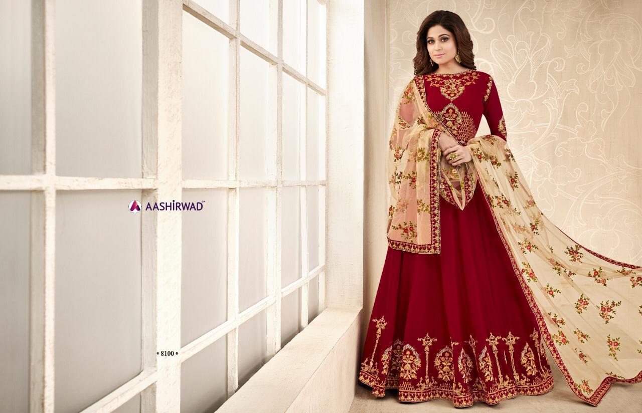 Aashirwad Pankh 2 Real Geoargette Heavy Suits Wholesale