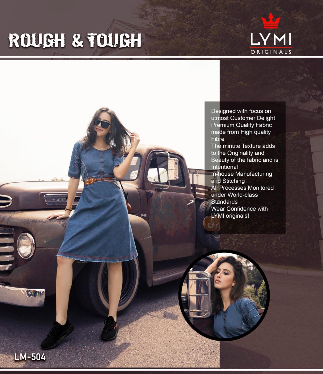 Lymi Rough And Tough Designer Denim Tunics Wholesale