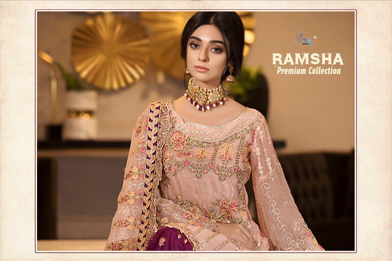 Shree Fab Ramsha Premium Collection Designer Suits Wholesale