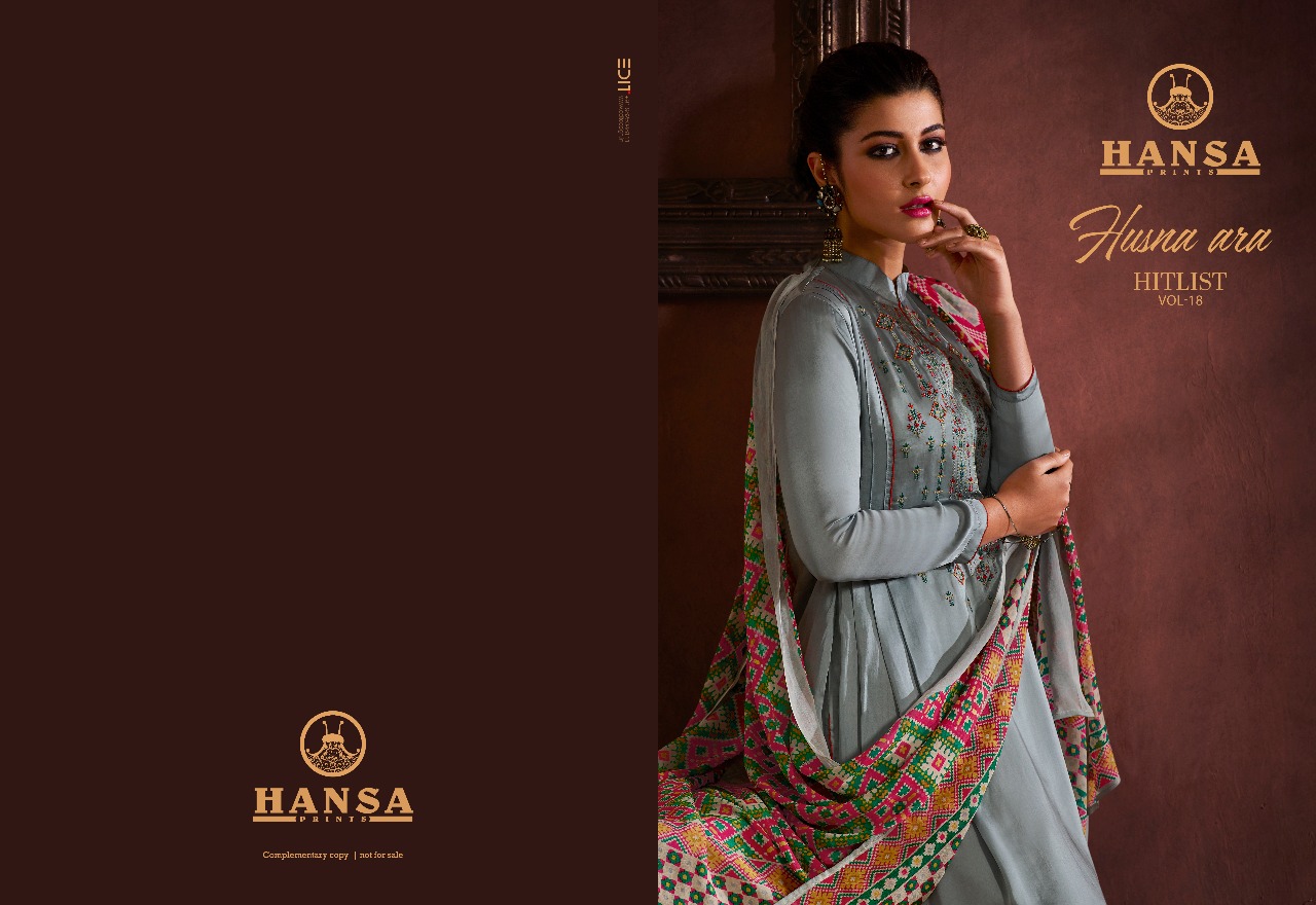 Hansa Husna Ara Vol18 Hitlist Designer Party Suit Wholesale