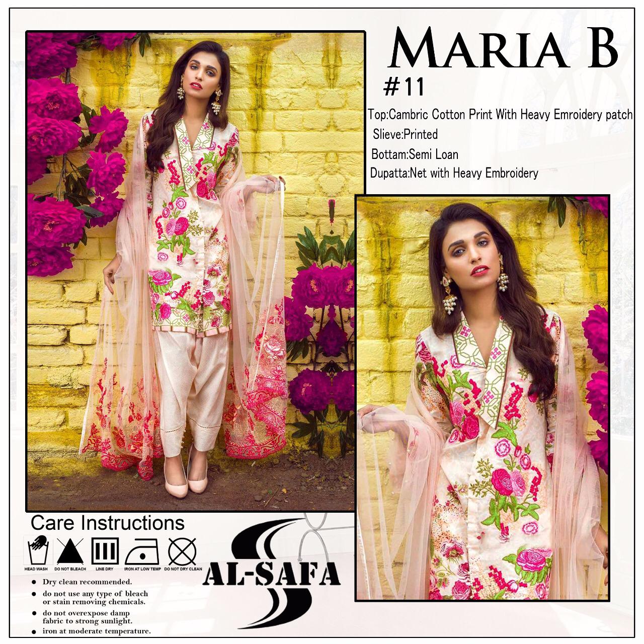 Maria B Pakistani Indian Copy Designer Cotton Suit Wholesale