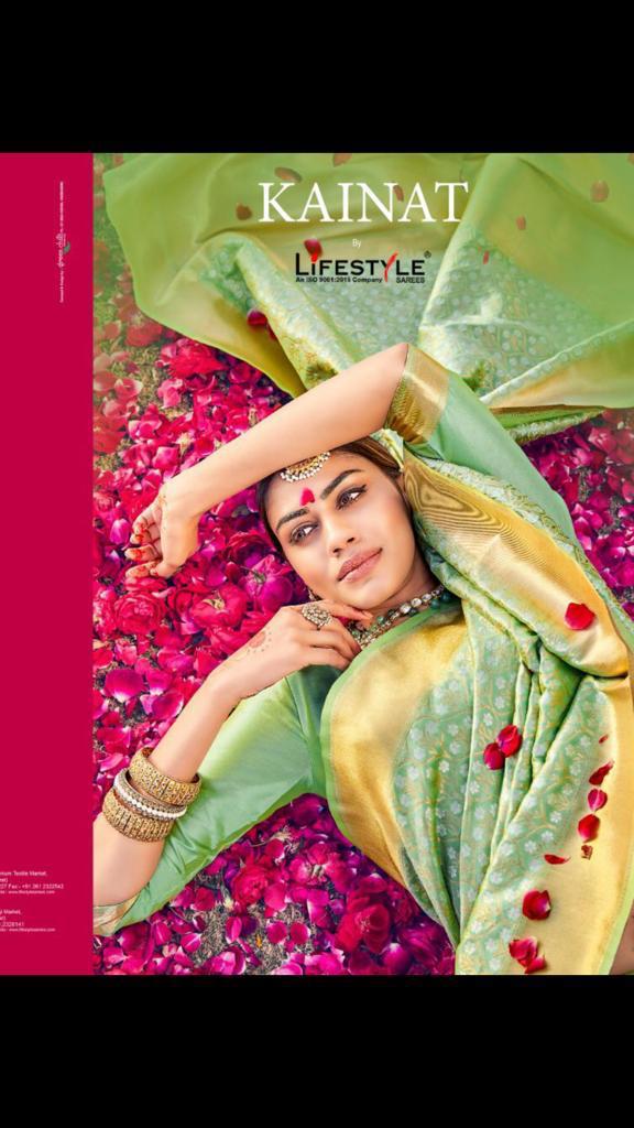 Lifestyle Kainat Designer Silk Sarees Best Wholesale Rate