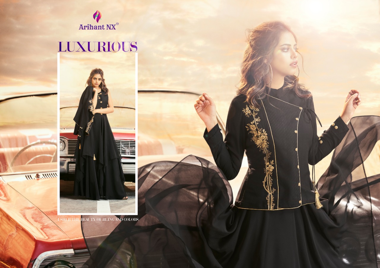 Arihant Nx Zara Vol 2 Designer Semi Georgette Gown Wholesale