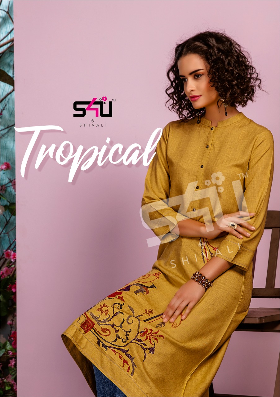 S4u Shivali Tropical Designer Summer Kurtas Wholesale Rate