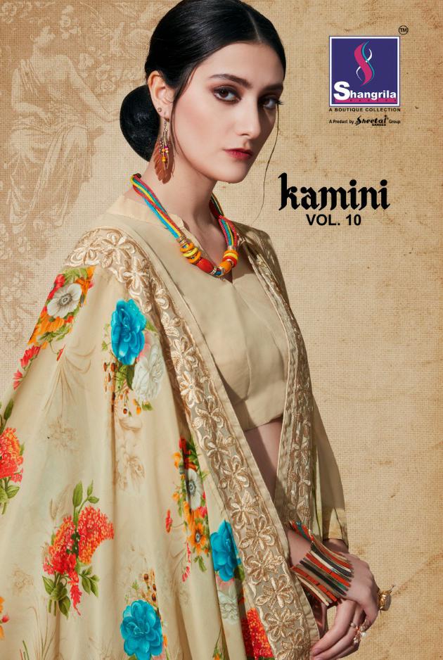 Shangrila Kamini Vol 10 Designer Printed Sarees Wholesale