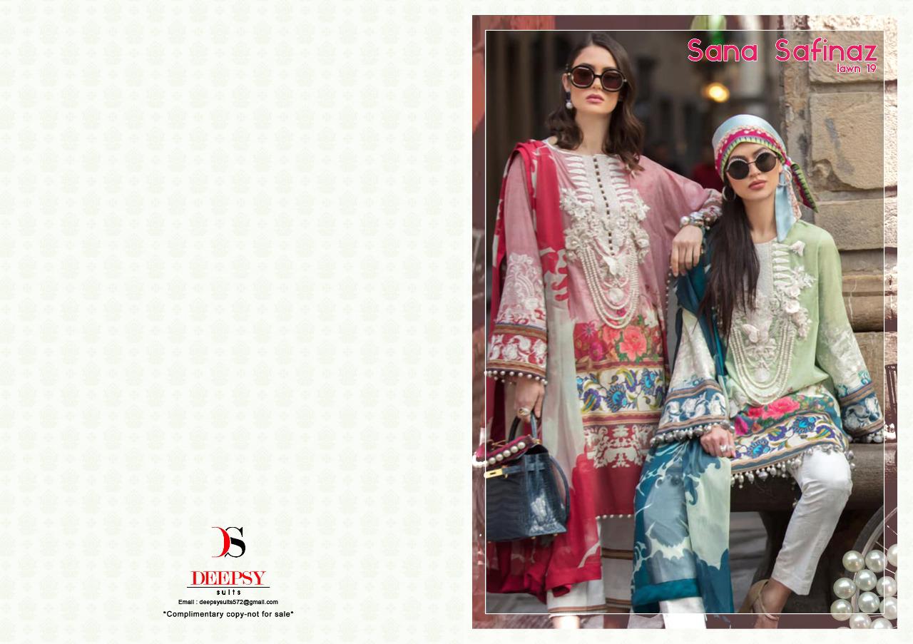 Deepsy Sana Safinaz Lawn 19 Designer Pakistani Replica Collection In Best Wholesale Rate