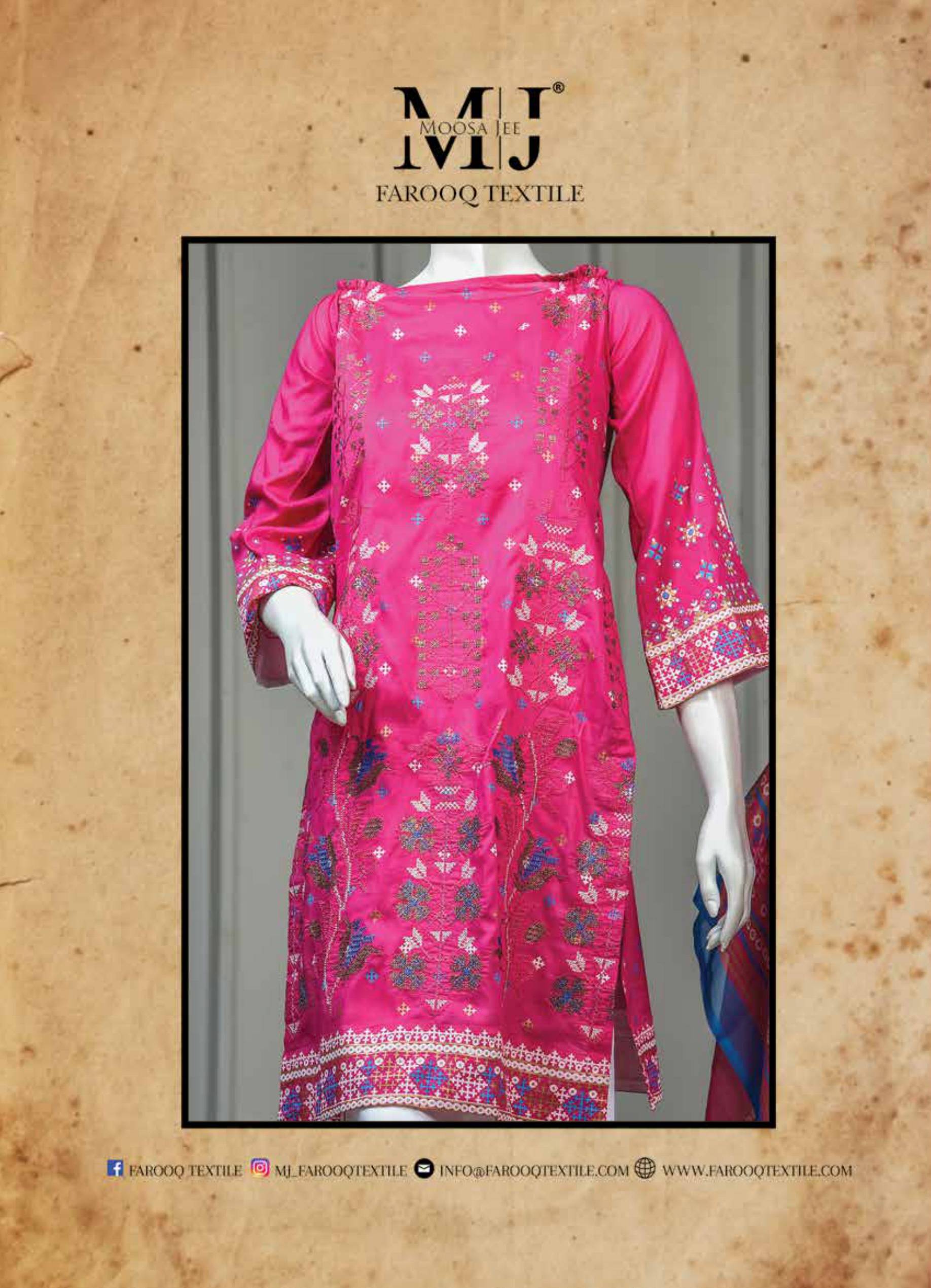 Moosaji Mj Bin Saeed Embroidered Collection Designer Original Pakistani Suits Best Wholesale Rate