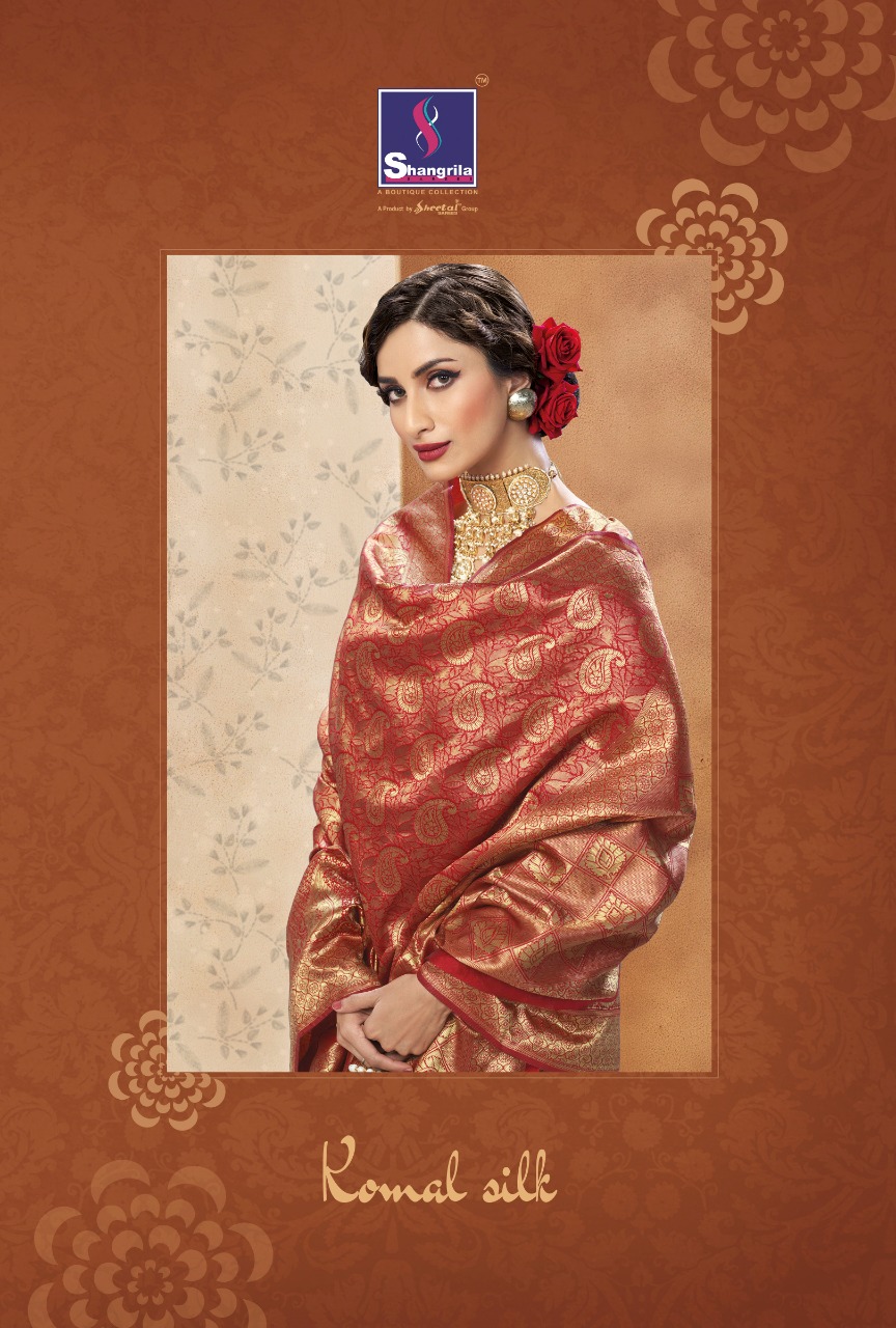 Shangrila Komal Silk Designer Silk Wedding Wear Sarees Wholesale