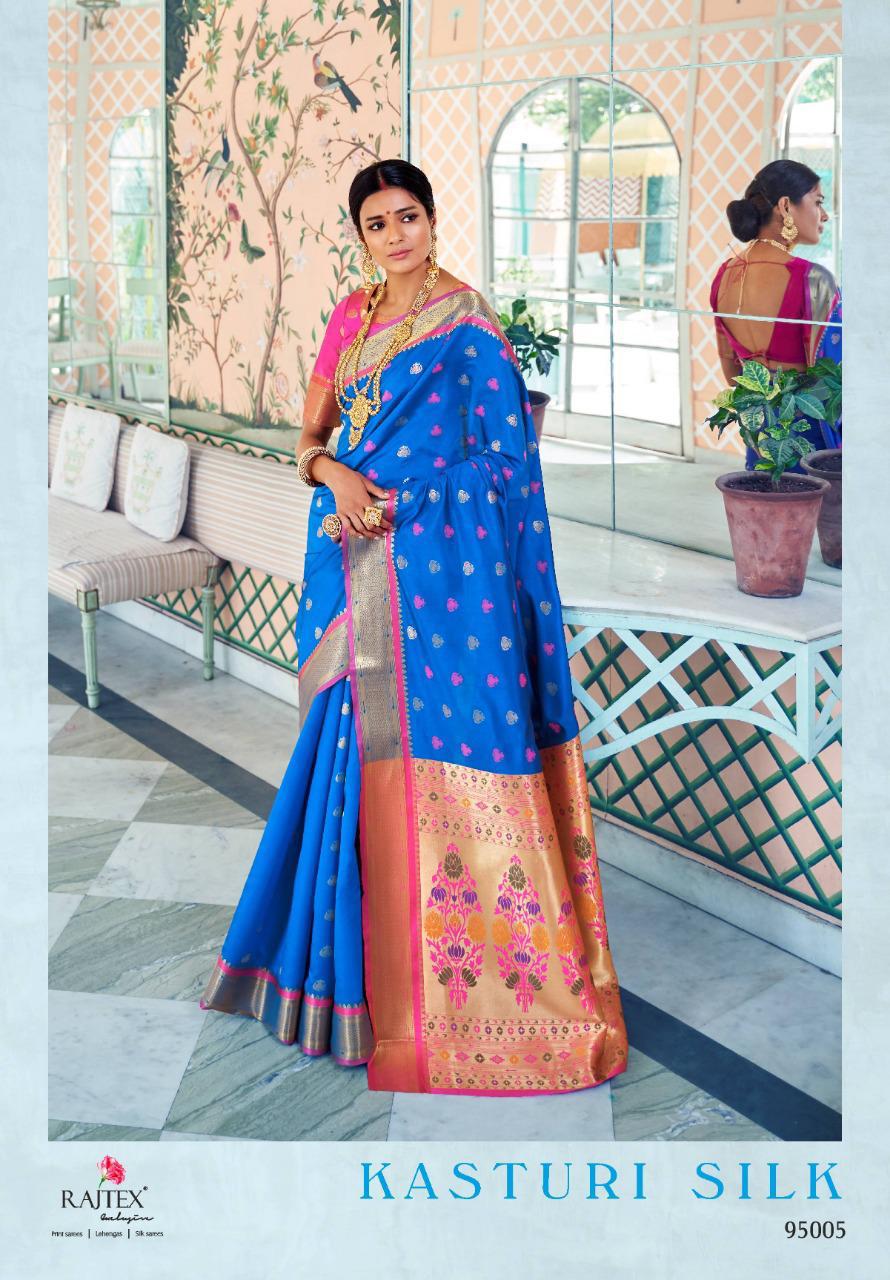 Rajtex Kasturi Silk Designer Silk Wedding Wear Sarees Wholesale