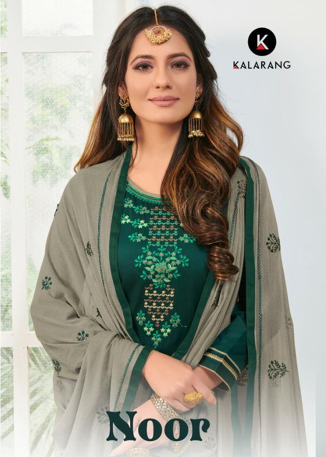 Kalarang Noor Designer Jam Silk Cotton Embroidered Suits Festive Collection Wholesale