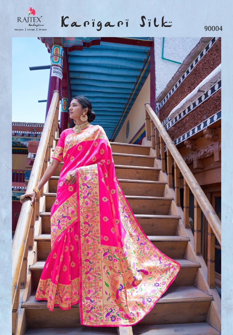 Rajtex Karigari Silk Designer Silk Festival Wear & Wedding Wear Sarees In Wholesale Rate