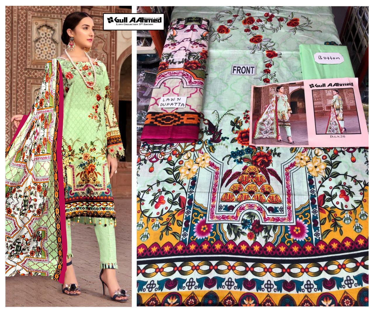 Gulahmed Vol 3 Designer Pakistani Pattern Lawn Suits Best Wholesale Rate