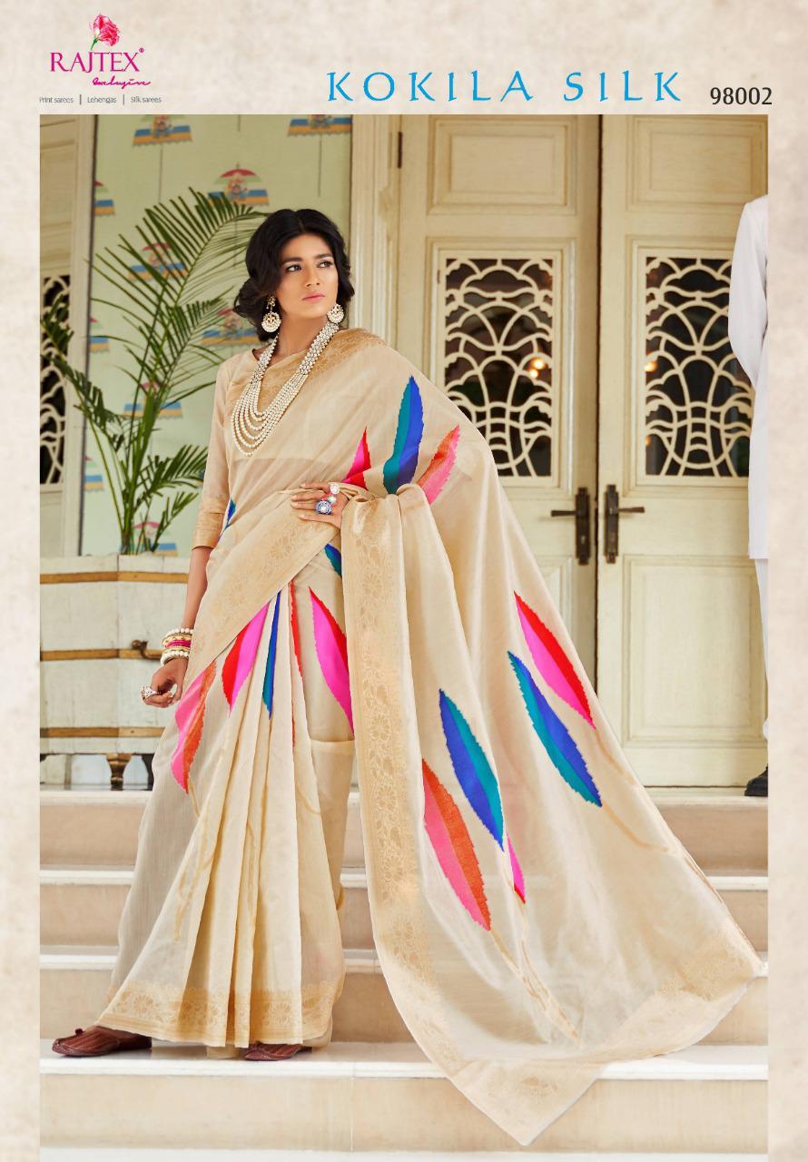 Rajtex Kokila Silk Designer Handloom Weaving Soft Silk Sarees Wholesale