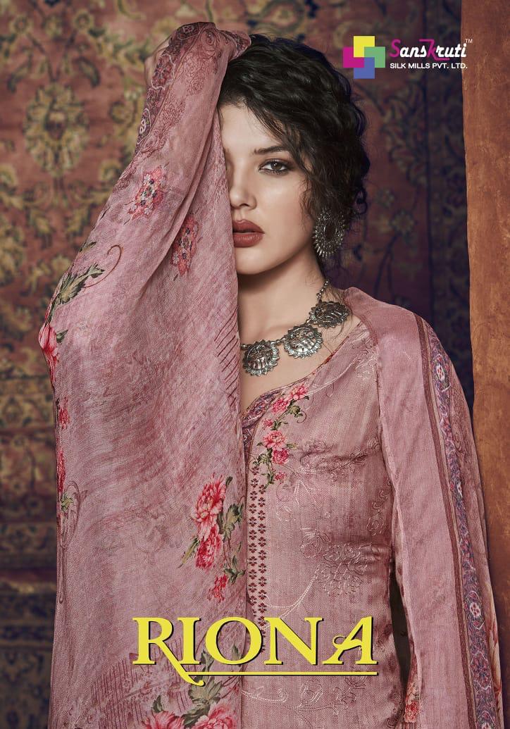 Sanskruti Silk Mills Riona Designer Fancy Embrodery Work With Pashmina Digital Printed Winter Wear Suits Wholesale