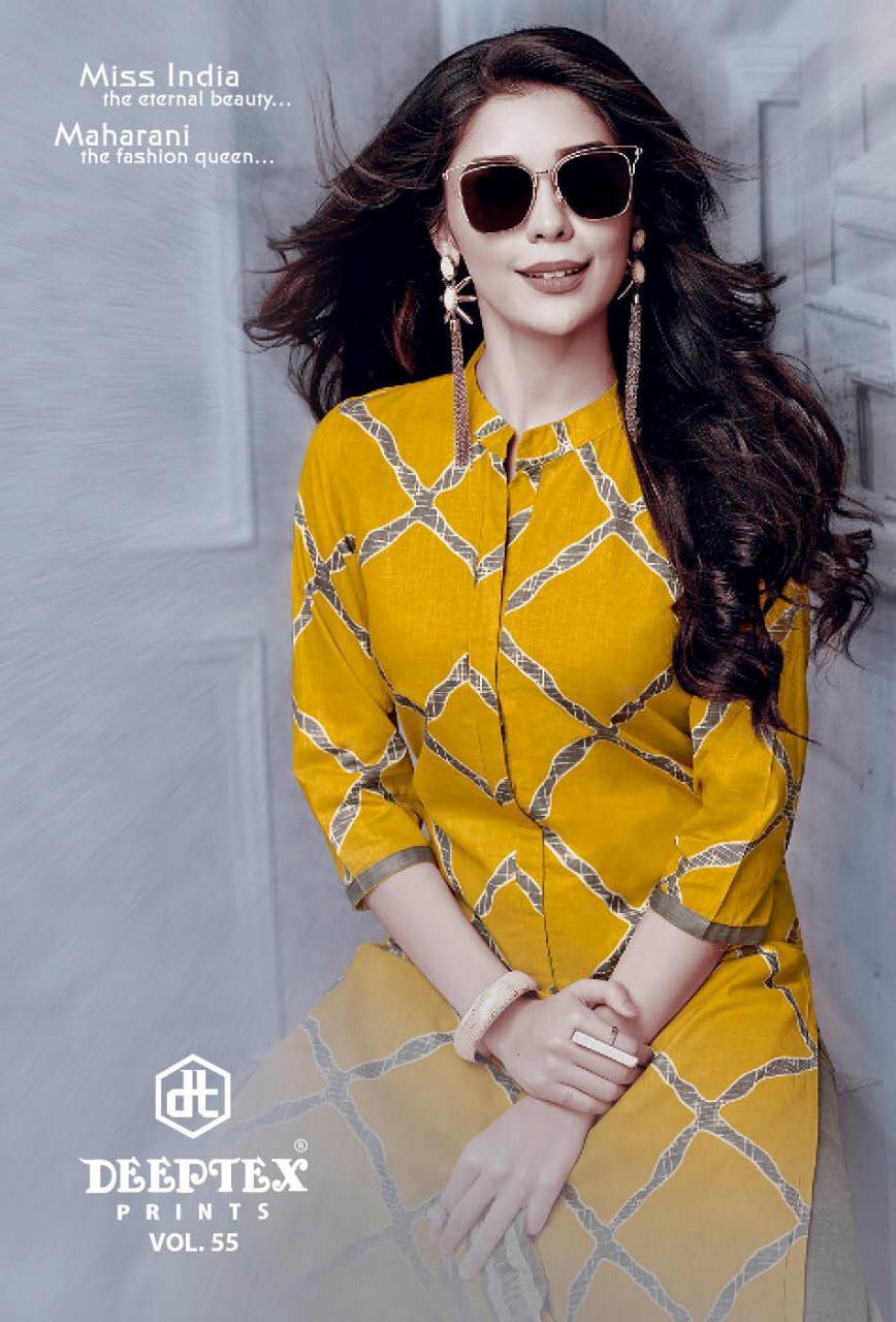 Deeptex Miss India Vol 55 Designer Cotton Daily Wear Suits In Best Wholesale Rate