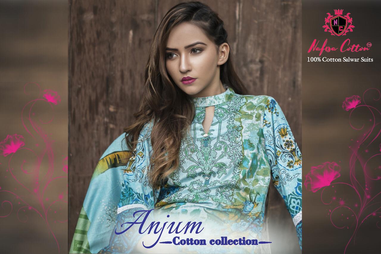 Nafisa Cotton Anjum Cotton Collection Designer Cotton Printed Suits In Wholesale Rate