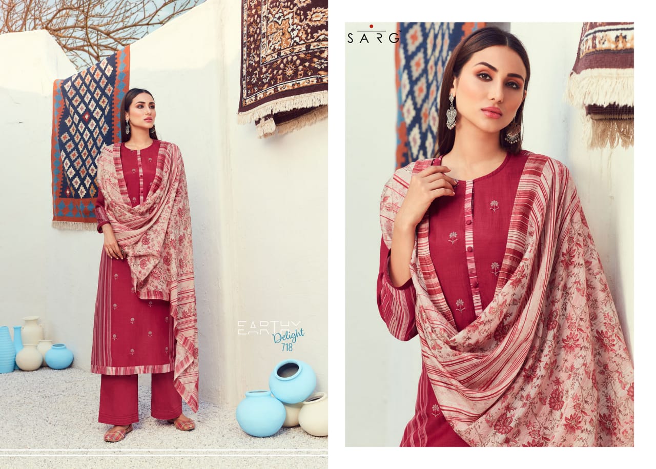 Sahiba Brings Earthy Designer Viscose Slub Digital Print With Embroidery Work Festival And Daily Wear Suits In Best Wholesale Rate