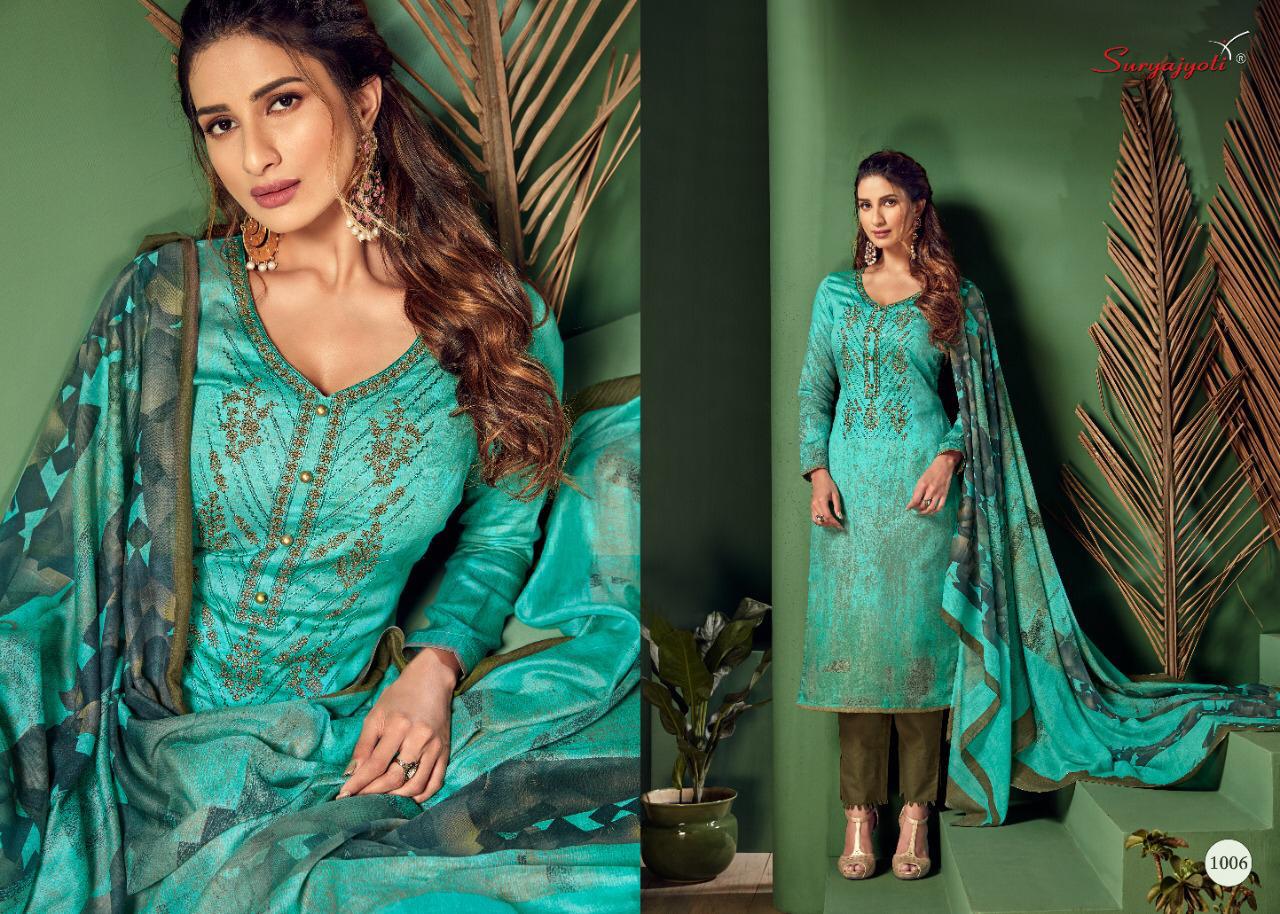 Suryajyoti Shaded Vol 1 Designer Party Wear Embroidered Suit Wholesale Rate