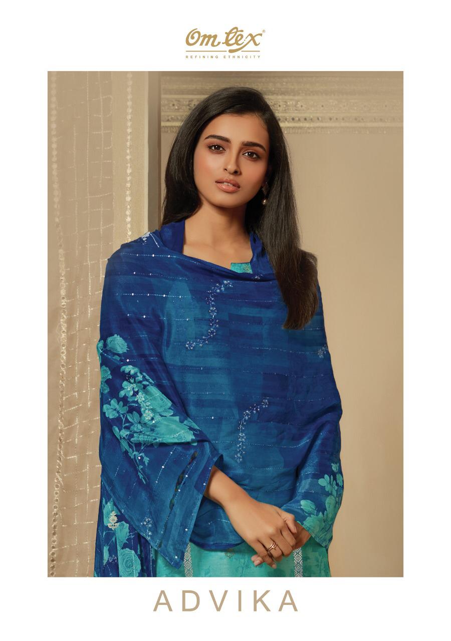 Omtex Advika Designer Banarasi Jacquard Digital Printed Festival Wear Suits In Best Wholesale Rate