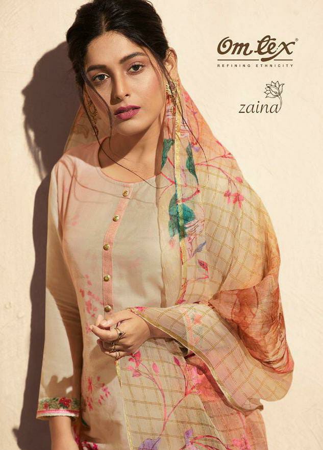 Omtex Zaina Designer Royal Linen Cotton Suits In Best Wholesale Rate