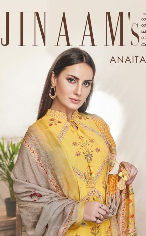 Jinaam's Anaita Designer Stone Work Cotton Silk Suits Premium Quality Suits In Best Wholesale Rate