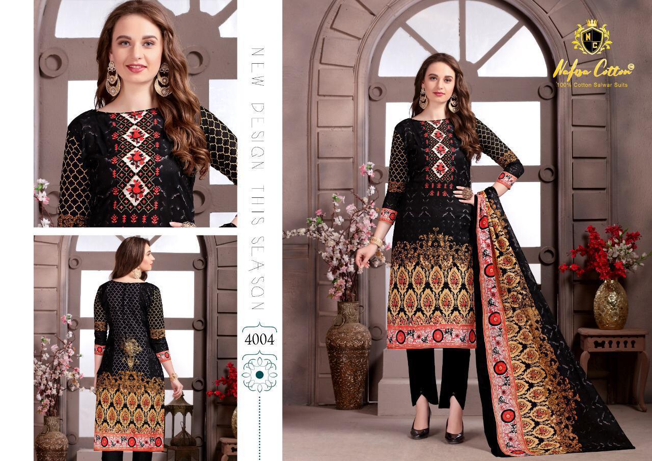 Nafisha Cotton Reshma Karachi Vol 4 Designer Cotton Printed Daily Wear Suits In Best Wholesale Rate
