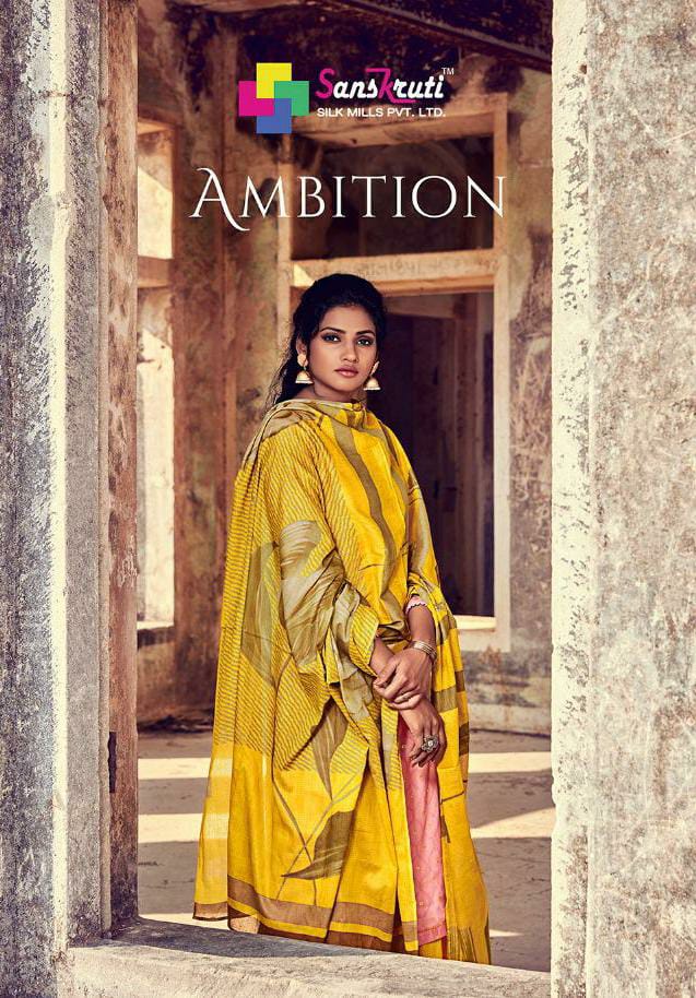 Sanskruti Silk Mills   Ambition Designer Work With Jam Cotton Silk Digital Printed Outdoor Wears Suits In Best Wholesaler