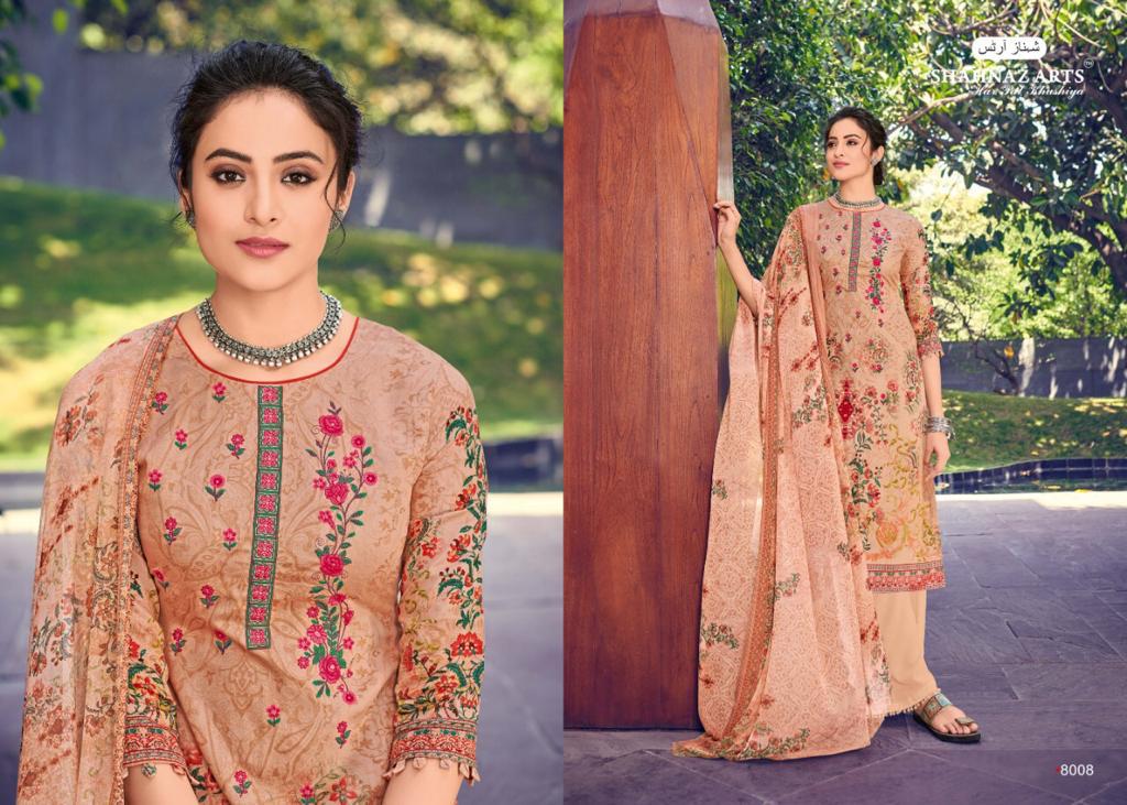 Shahnaz Arts Mihira Designer Exclusive Self Embroidery With Cotton Satin Printed Festival Wear Suits In Best Wholesale Rate