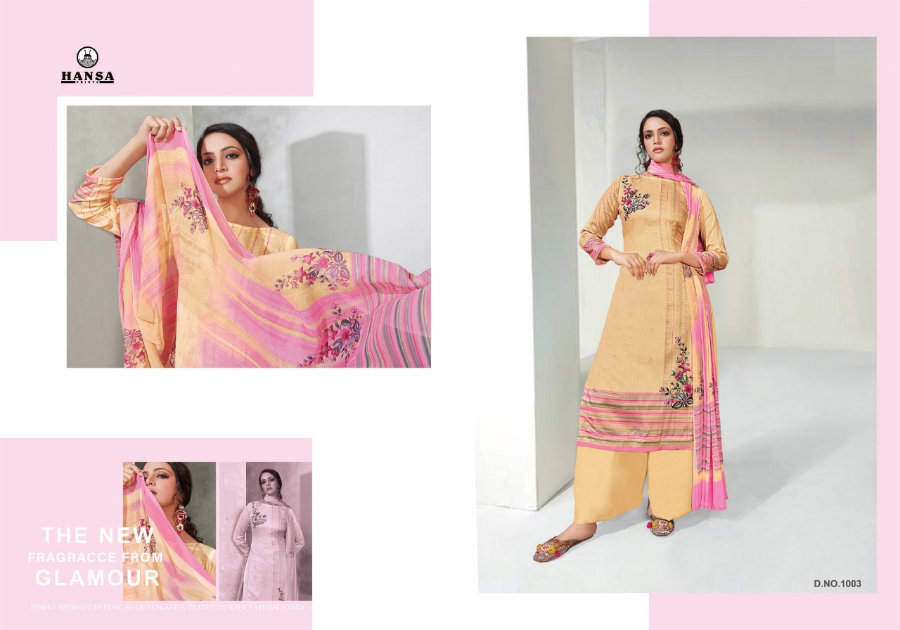 Hansa Hidaya Saachi Designer Handwork With Jam Cotton Digital Printed Suits In Best Wholesale Y