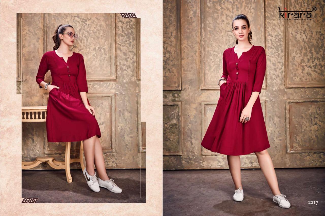 Kirara Turkey Designer Rayon Stitch Short Gown Western Kurtis In Best Wholesale Rate