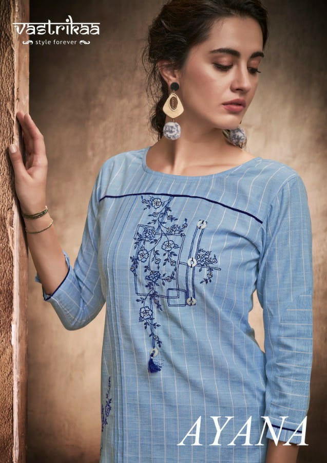 Vastrikaa Ayana Designer Cotton Viscose Festival Wear Kurtis In Best Wholesale Rate