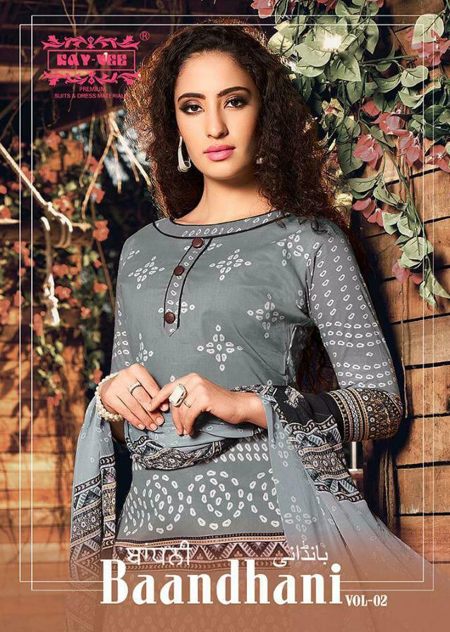 Kay Vee Bandhni Designer Party Wear Cambric Cotton Suits With Heavy Work And Digital Print Wholesale Rate