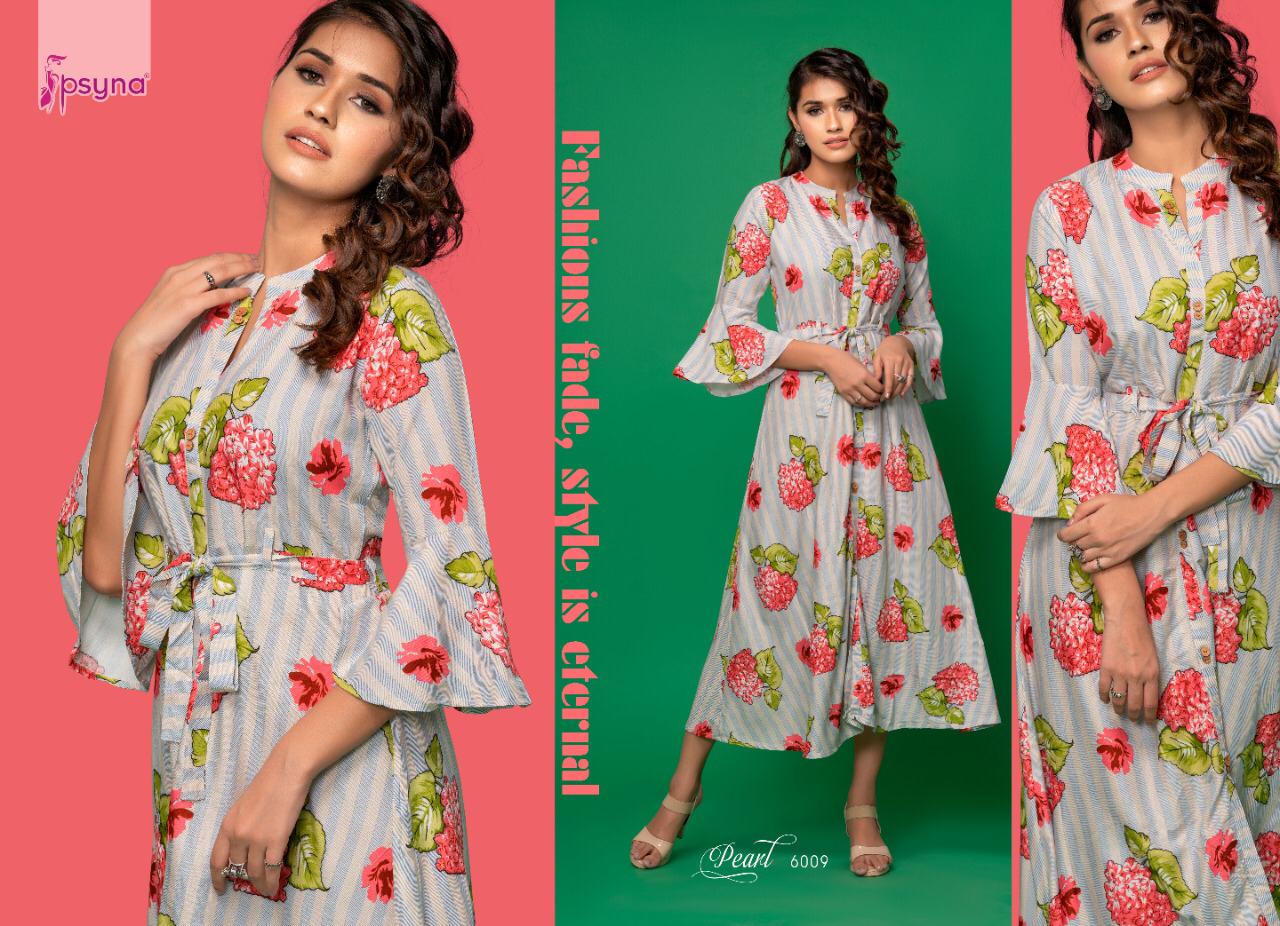 Psyna Pearl Vol 6 Designer Colourful Printed Fancy Gown In Best Wholesale Rate