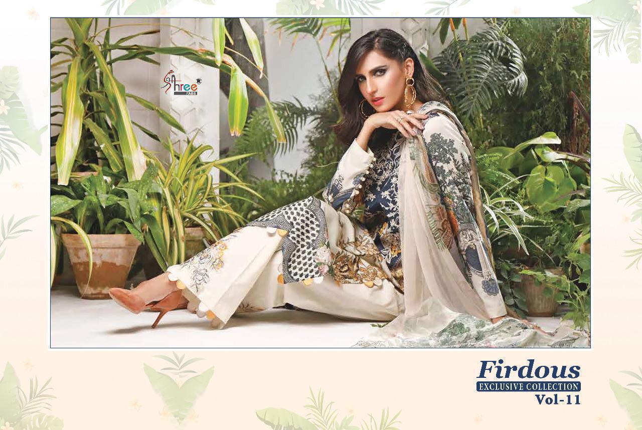 Shree Fab Firdous Exclusive Collection 11 Designer Pakistani Replica Suits Best Wholesale Rate