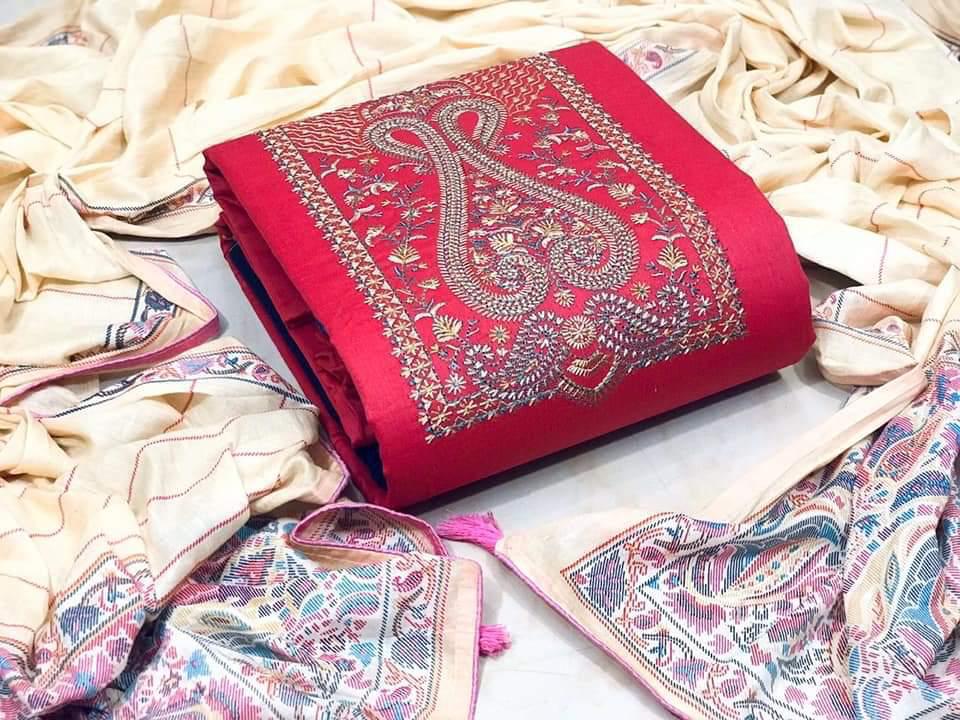 Mumtaz Arts Saanjh Designer Embroidery Work Suits In Singles Wholesale Rate