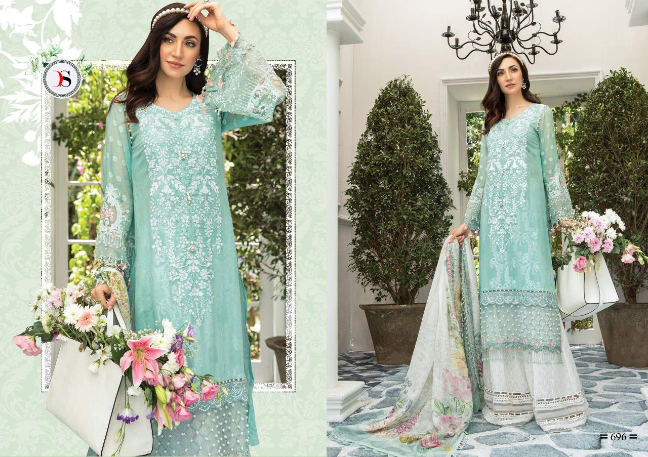 Deepsy Mariya B Lawn Vol 3 Design 692 And 696 Designer Pakistani Patferb Suits Single