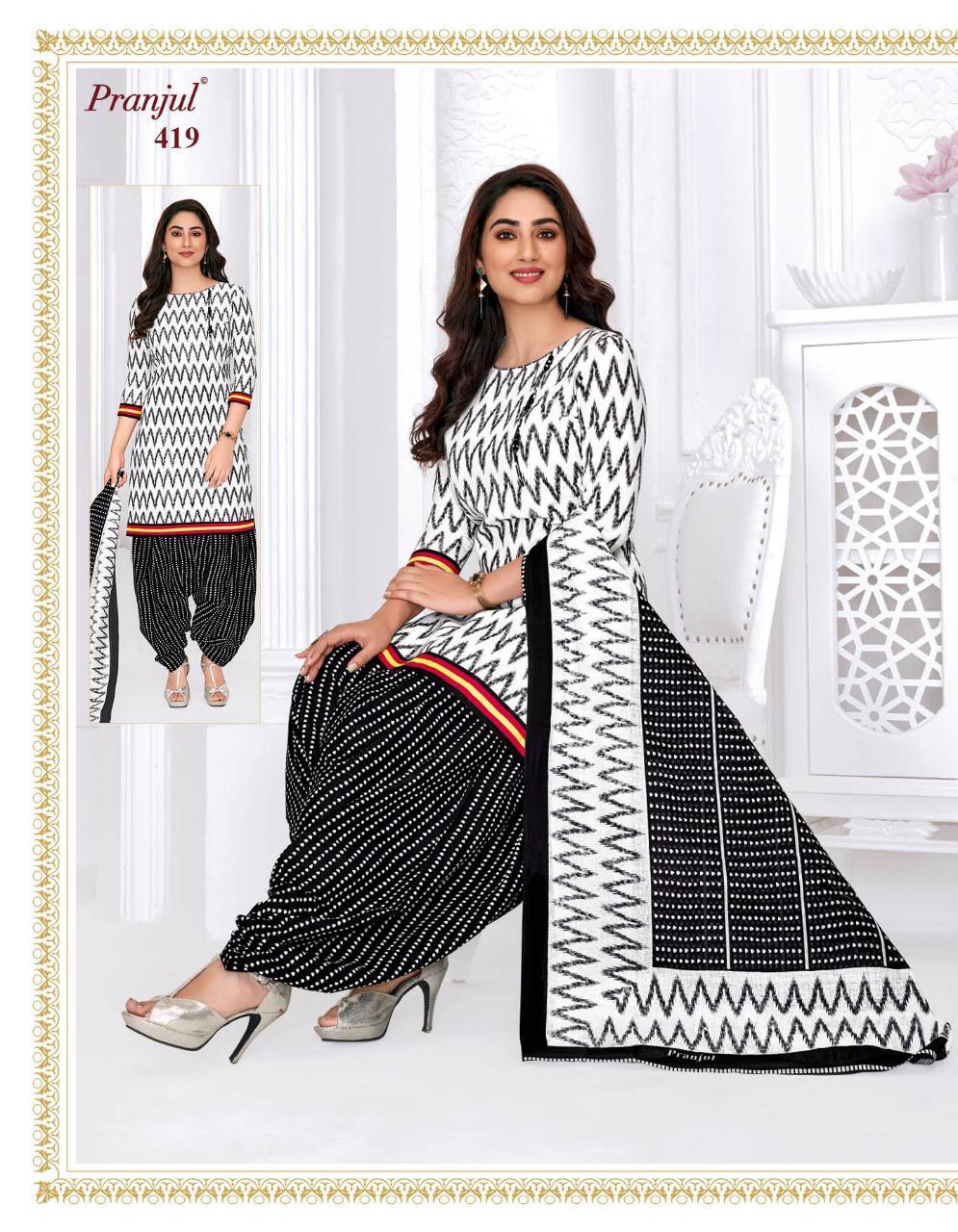 Pranjul Priyanka Patiyala Special Vol 4 Designer Patyala Style Stitch Cotton Suits Wholesale We
