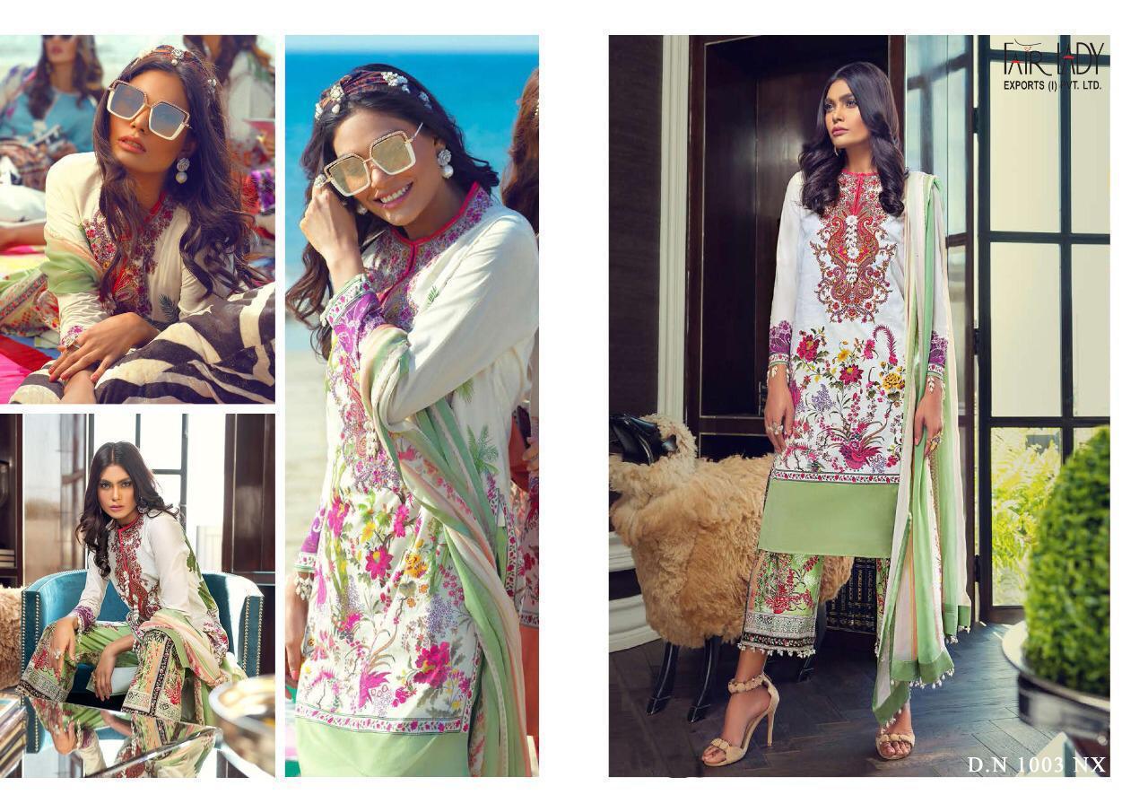 Fair Lady Sana Safinaz Satin Nx Designer Jam Satin Print With Heavy Embroidery Work Pakistani Replica Suits Single
