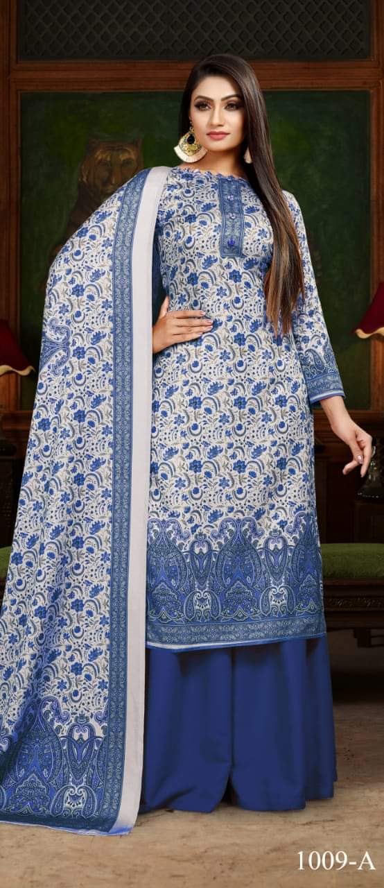 Bipson Noor Pashmina Digital Printed Winter Wear Suits In Single
