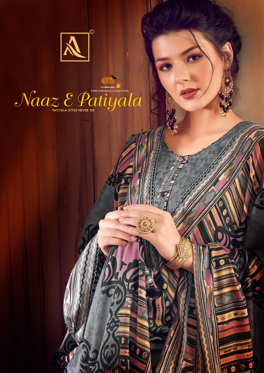 Alok Suit Naaz E Patiyala Designer Pashmina Self Printed Suits Wholesale