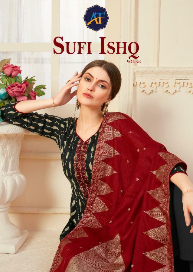 Ankit Textile Sufi Ishq Designer Pure Pashmina Printed With Embroidery Work Suits Wholesale