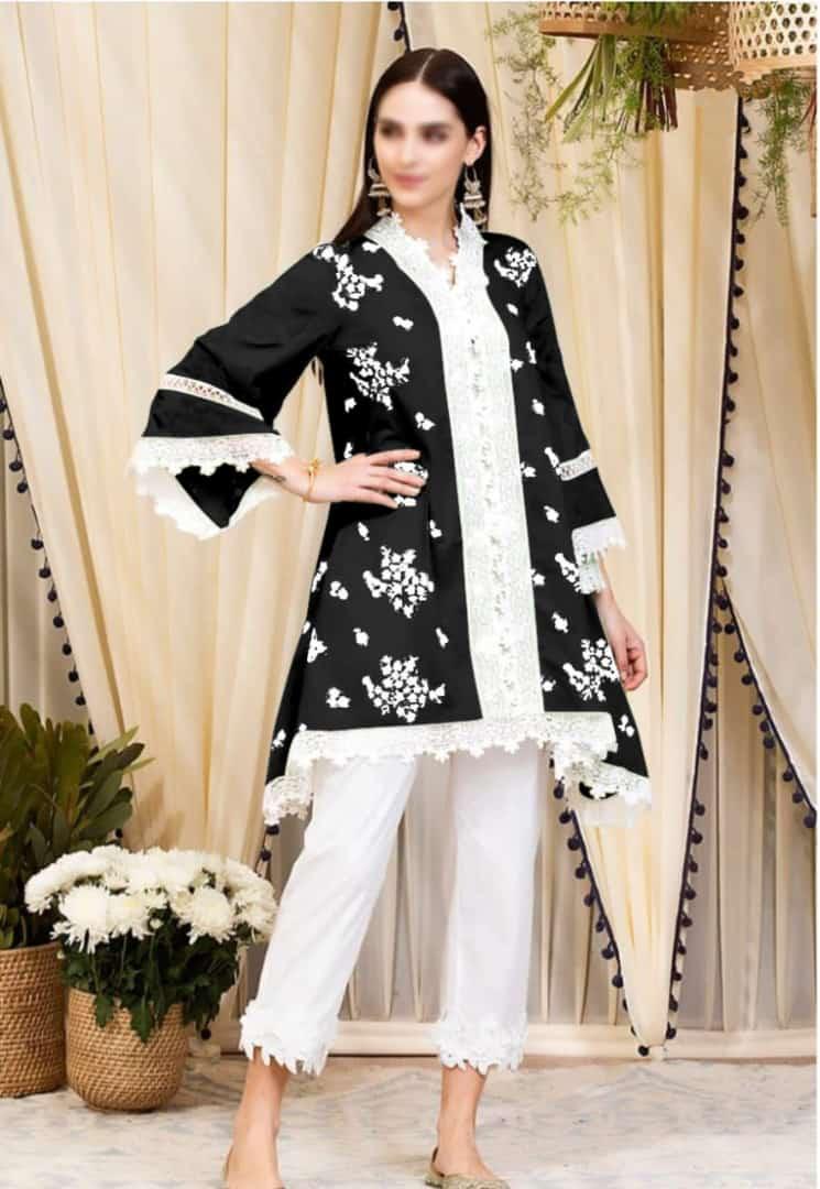 Al Meera D.1110 Luxury Pret Embroidery Work Superior Quality Top And Pant Wholesale