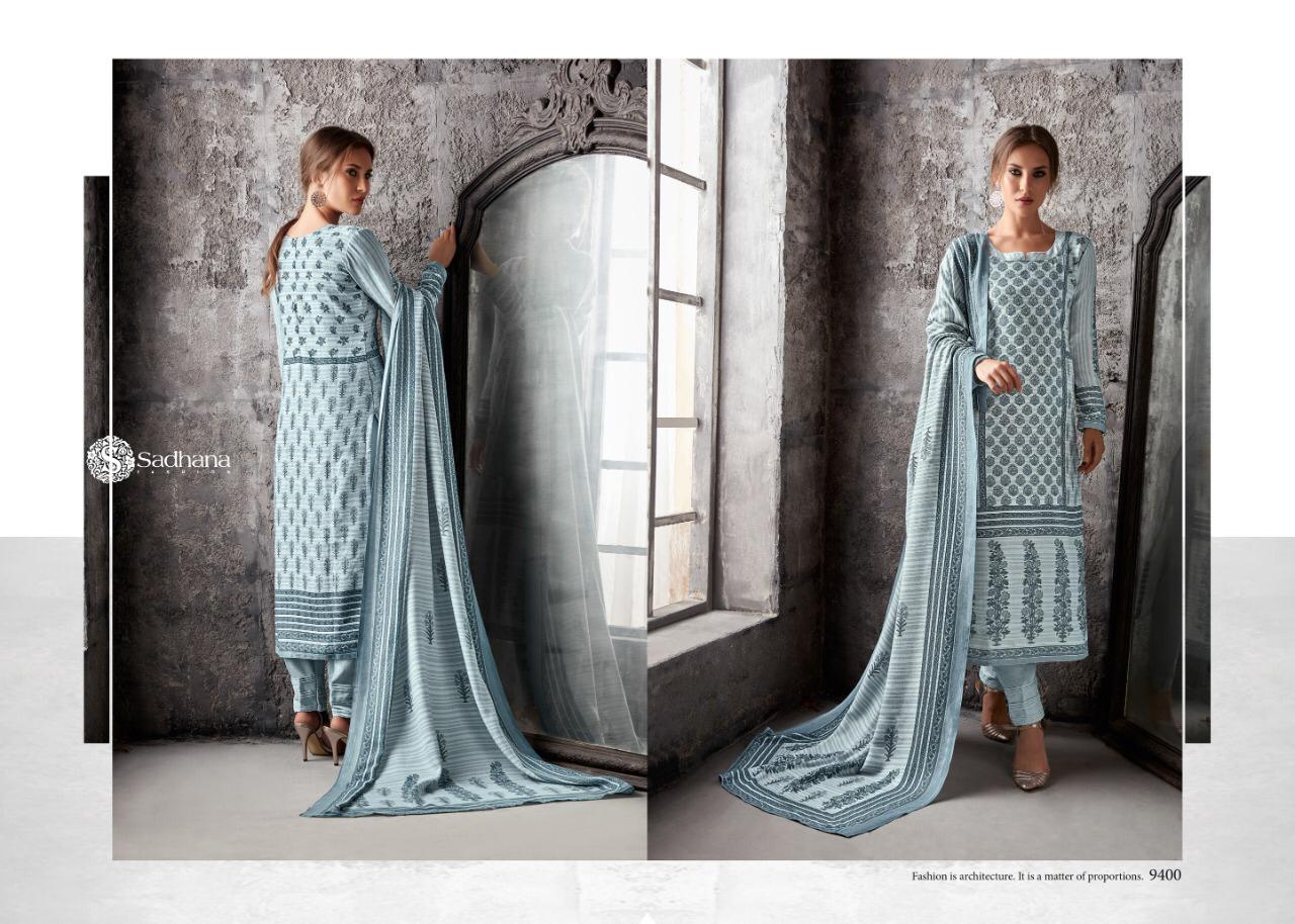 Shadhana Fashion 34 Designer Pure Pashmina With Fancy Work Suits Wholesale